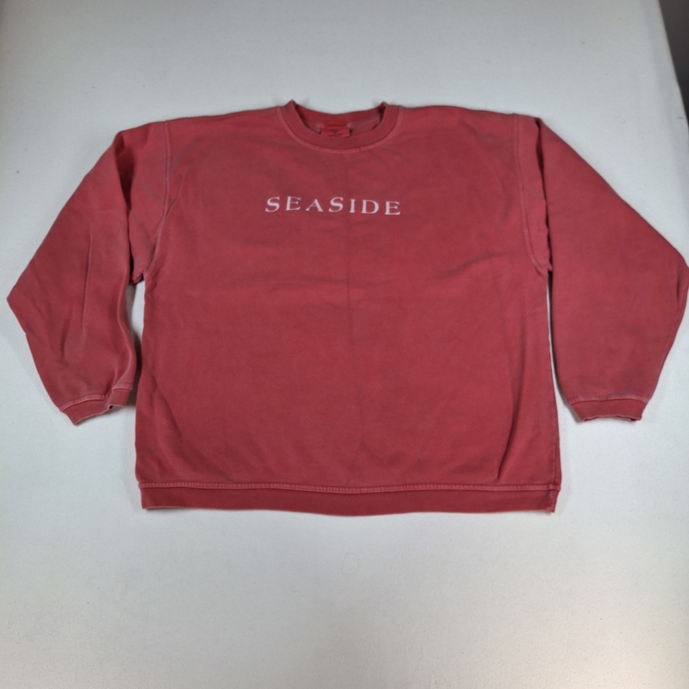Vintage 90s Red Genuine Garmet "Seaside" Crewneck Sweatshirt Large